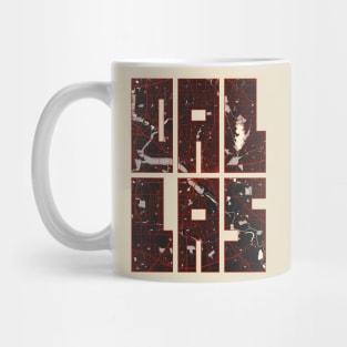 Dallas, Texas, USA City Map Typography - Vector Mug